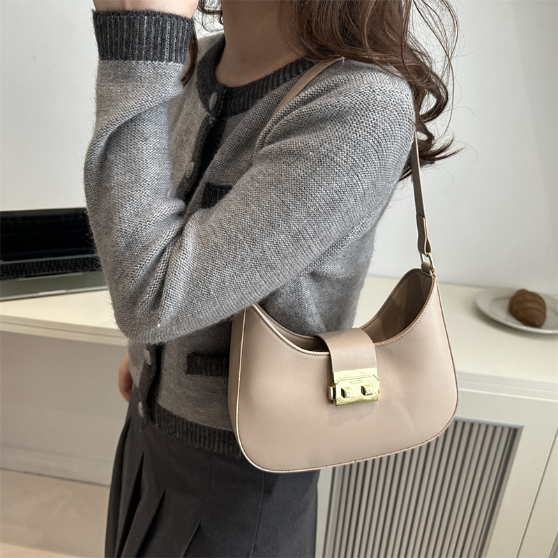 Simple design, trendy, versatile and fashionable single-shoulder underarm bag for women's 2024 winter new high-end quality crossbody bag details Picture