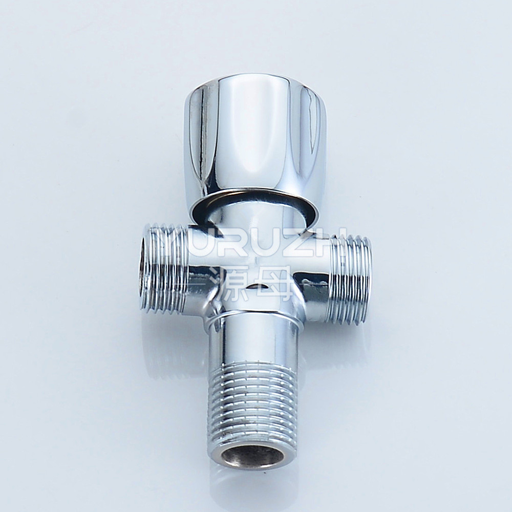 Direct sales and wholesale of copper Angle valves, one-in, two-out, three-way Angle valves, wall-mounted cold and hot water pipe transfer Angle valves from the manufacturer Application Scenario