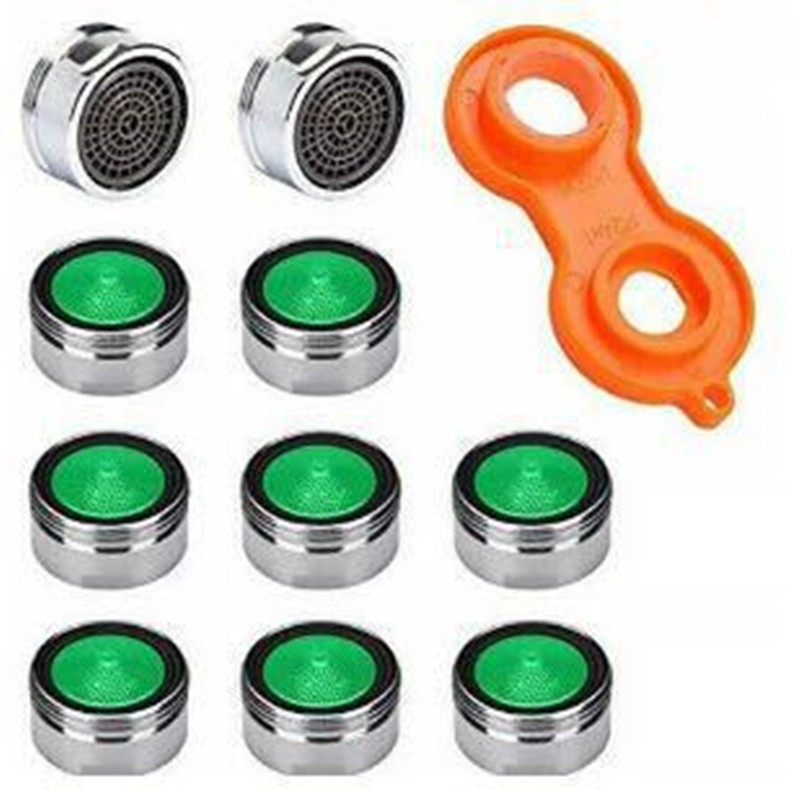Single-hole faucet aerator filter nozzle, copper water nozzle, 24 external teeth, 22 internal teeth, filter screen, various types of water nozzle aerators full figure