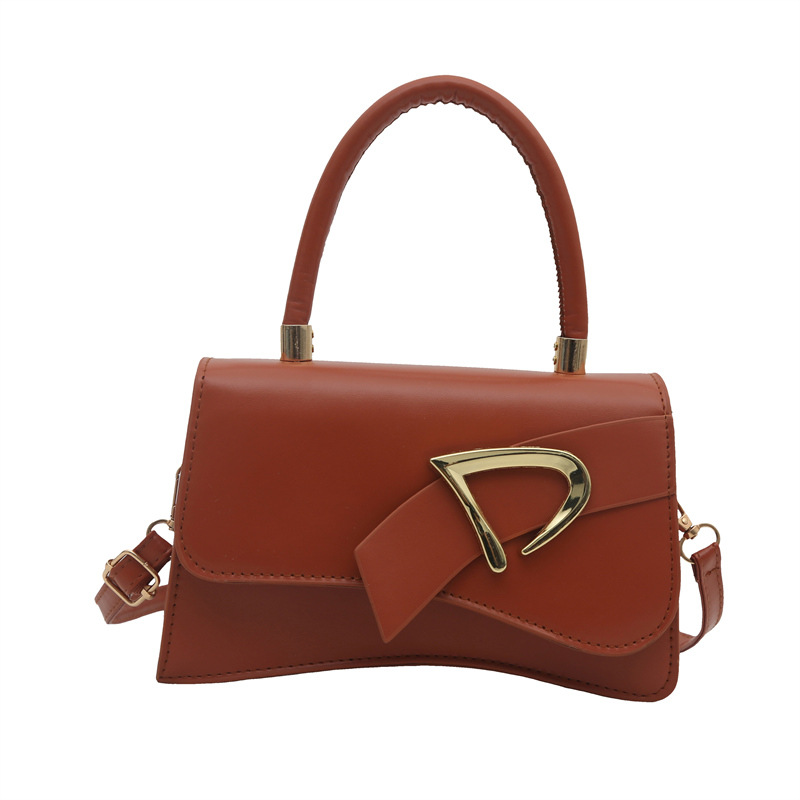 A trendy retro casual fashion 2025 new style Korean-style solid color hand-held shoulder crossbody small square bag Item Picture