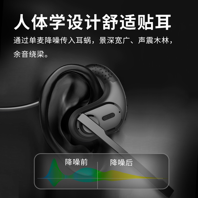 Call center headset, business Bluetooth headset, telephone call center Bluetooth headset, air conduction Bluetooth headset Application Scenario