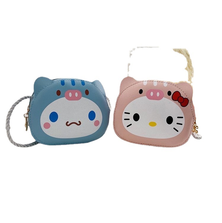 In 2024, there will be casual children's crossbody single-shoulder bags, cute cartoon mini bags, pu popular and internet-famous little cats Item Picture
