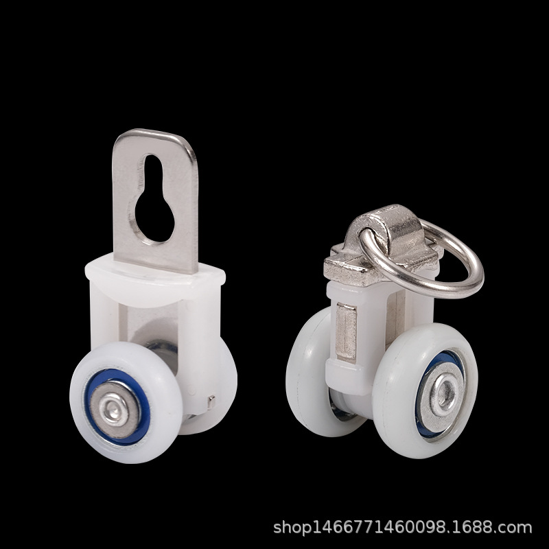 Stainless steel curtain accessories pulley self-silent electric curtain track pulley curtain pulley roller manufacturer direct full figure