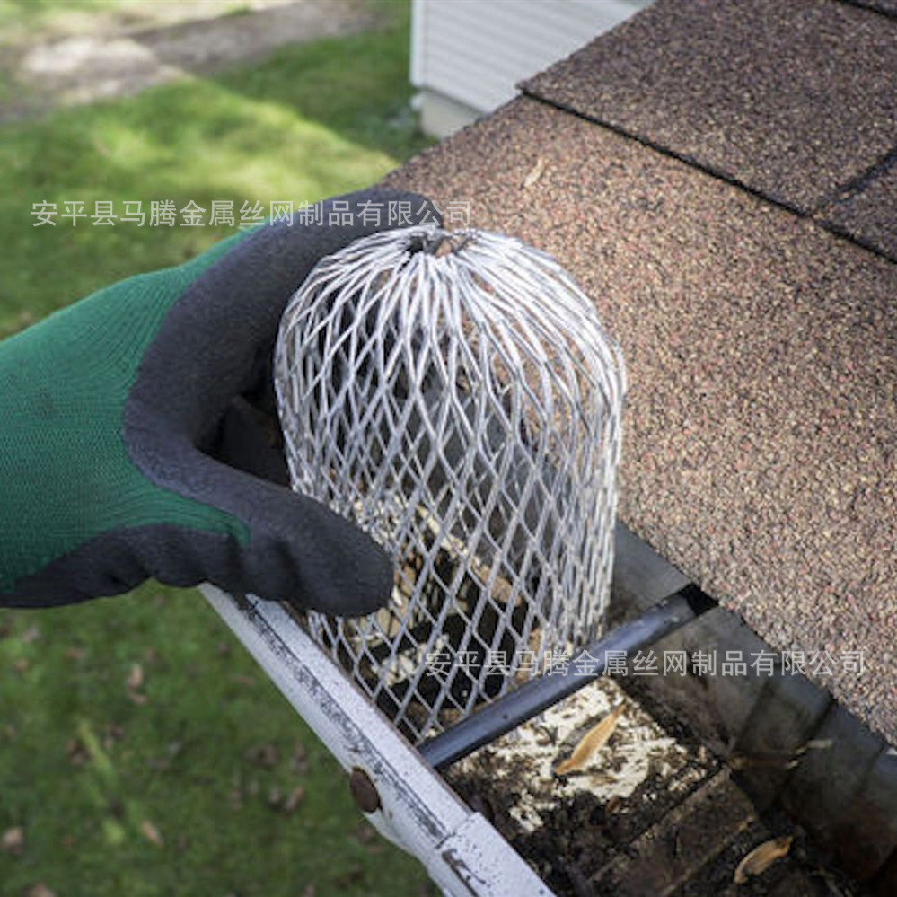 New telescopic round head mesh filter, straight cylinder 3-inch gutter drainage floor drain anti-clogging leaf filter screen cover Specification drawing