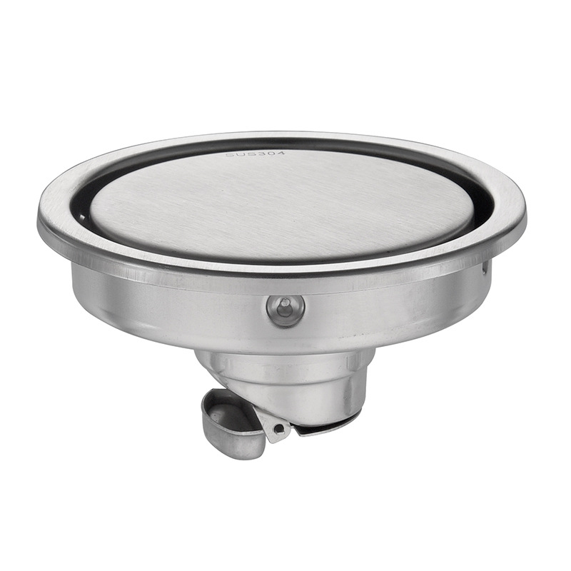 Cross-border circular invisible floor drain with brick, 304 stainless steel anti-odor cover, bathroom shower room drain, 110 large diameter Item Picture