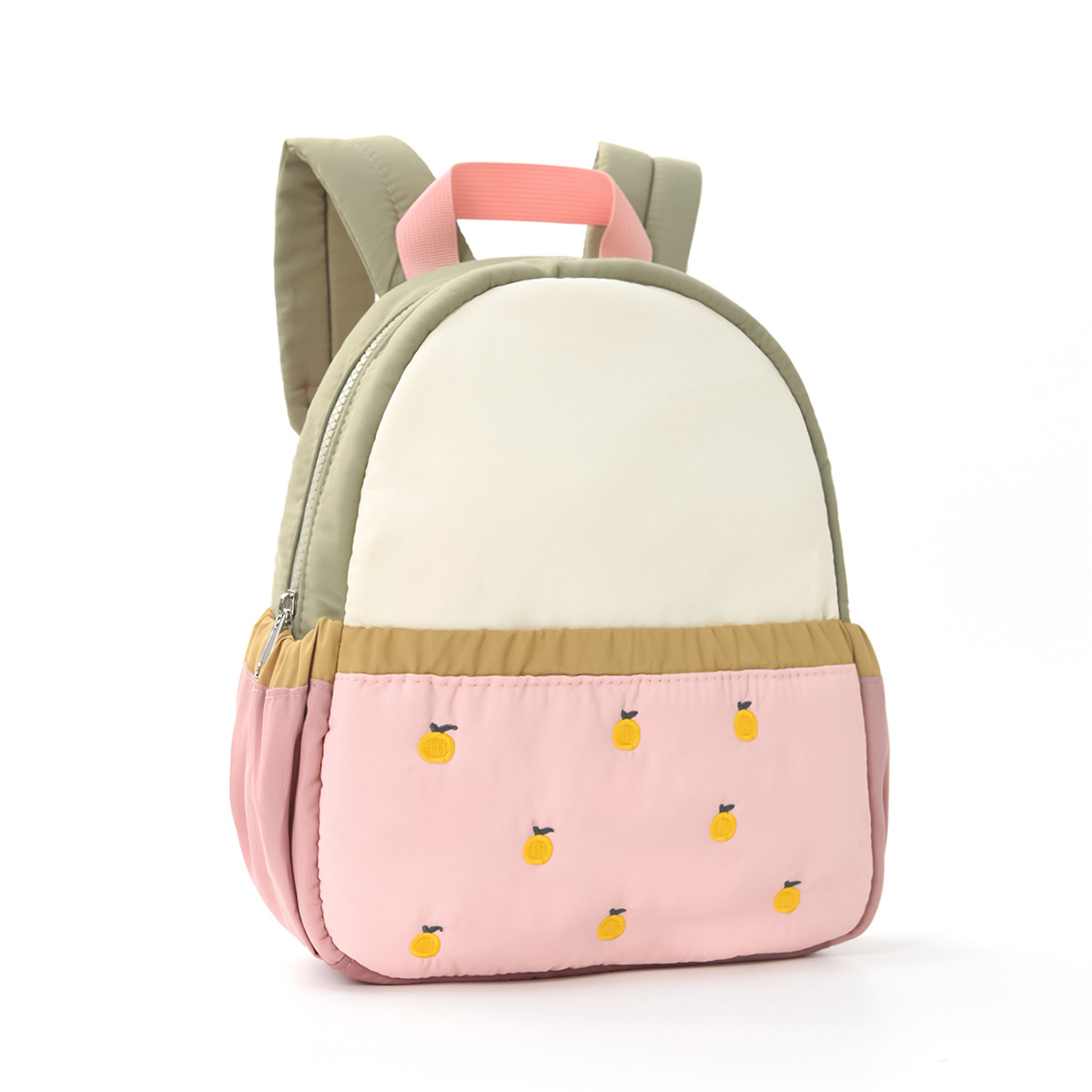 Feihong Cross-border Children's backpacks: Colorful and cute apple embroidery kindergarten schoolbags, mini travel backpacks for infants and toddlers Item Picture