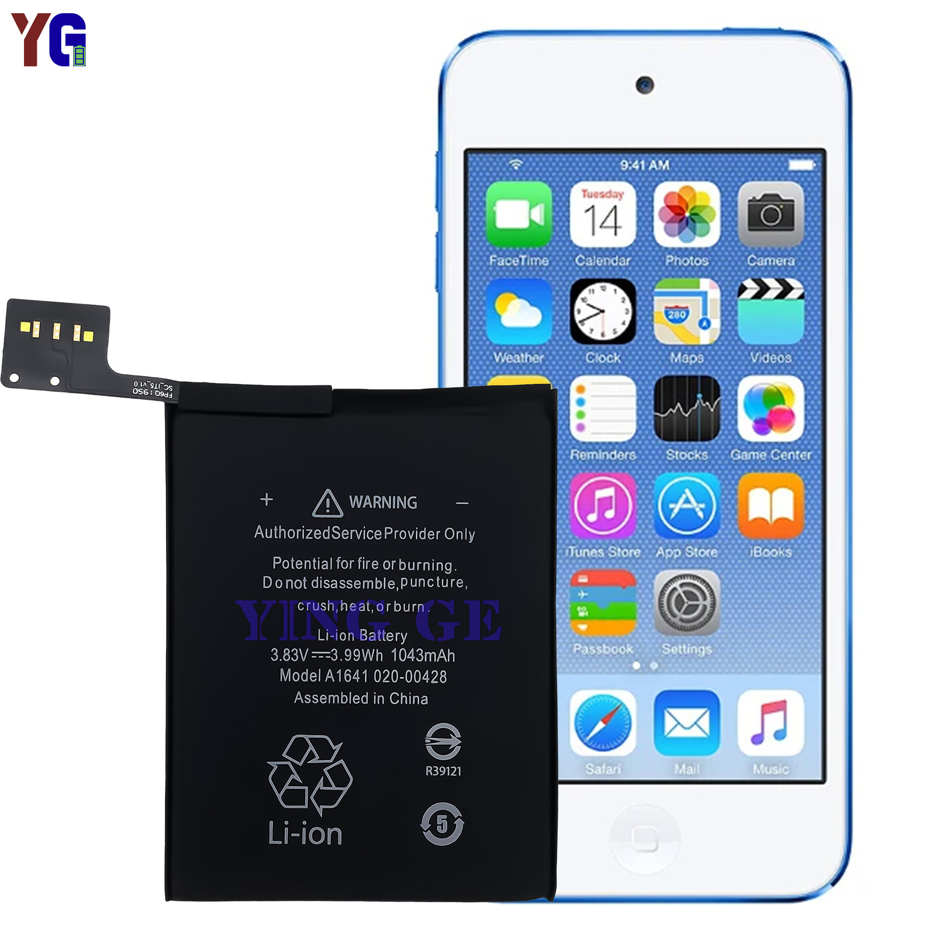 It is applicable to Apple iphones. The Apple iPod Touch 6 is equipped with an A1641 1043mAh battery Application Scenario