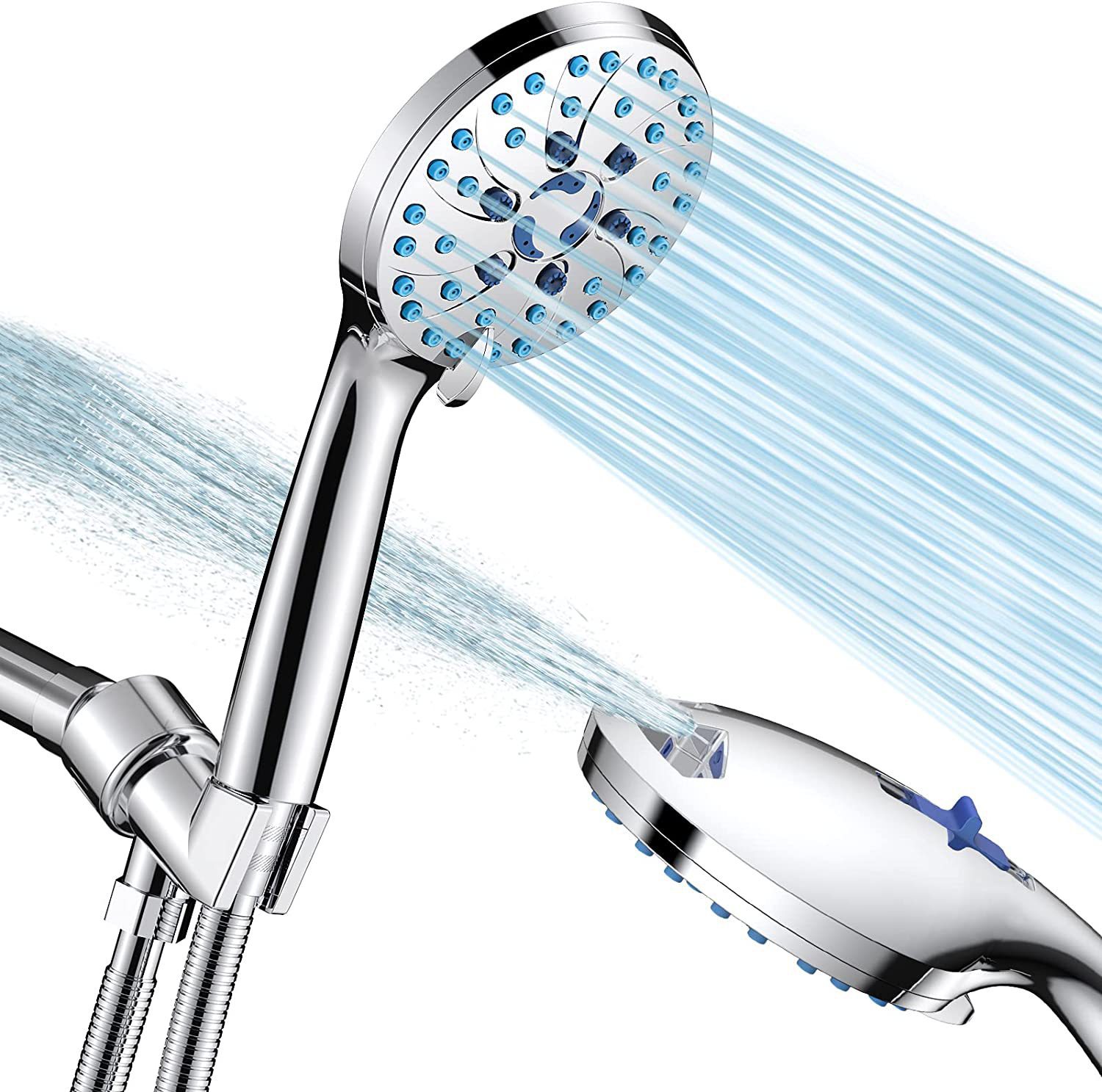 Cross-border shower head set with spray gun, 8-inch, 10-inch and 12-inch top-spray pressurized shower head set combination Item Picture