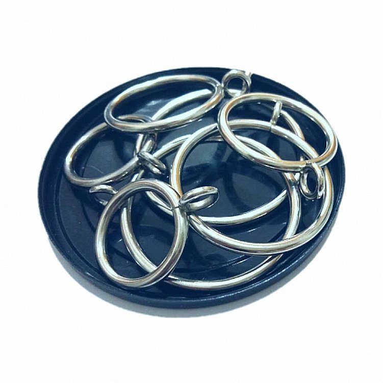 Curtain rings, Roman rings, metal electroplated pull rings, slip rings, lifting rings, silver wire, 4mm thick, various sizes Application Scenario