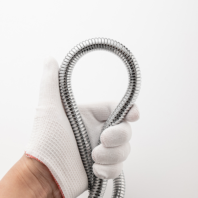 Wholesale of 1.5-meter explosion-proof and leak-proof 2-meter metal shower hose made of 201 stainless steel with encrypted electroplating for cross-border use Application Scenario