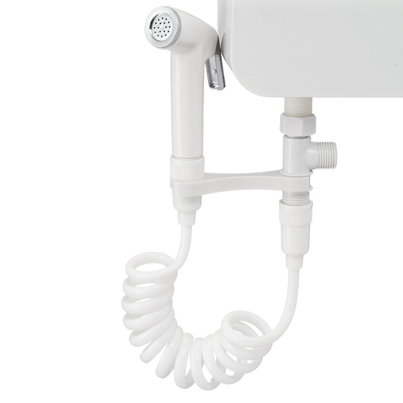 Toilet companion spray gun, women's washer, non-drilling squat toilet flushing nozzle, toilet squat pit water tank spray gun set full figure