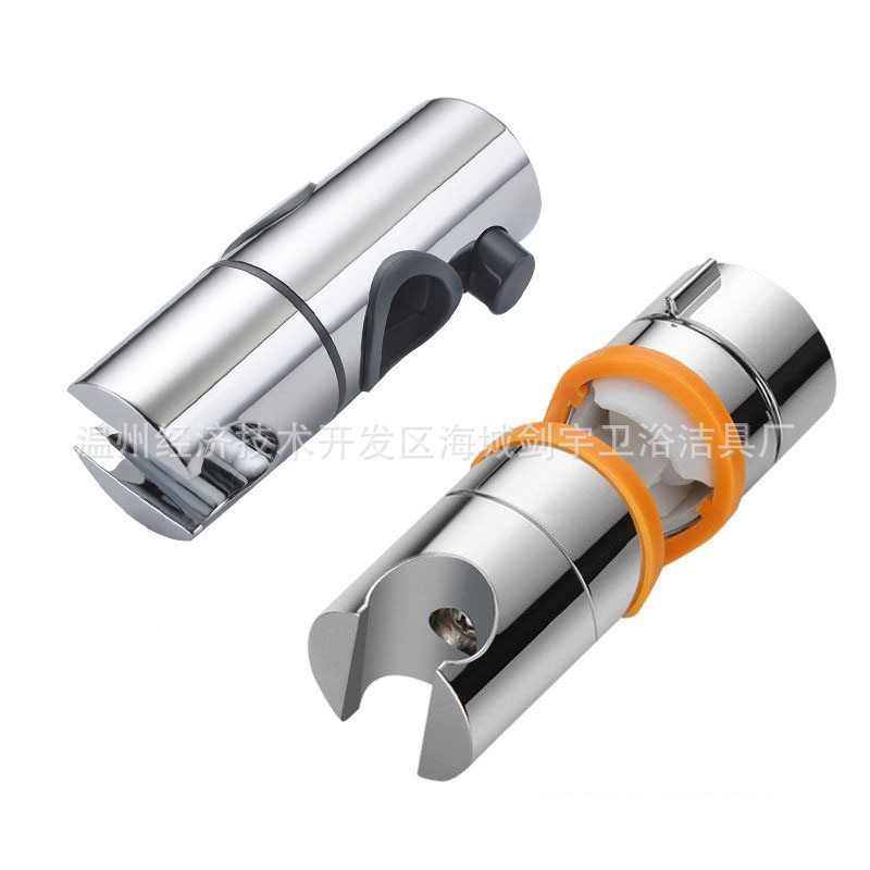 Xiamen high-standard electroplated lifting pipe universal sliding sleeve, middle fork shower head socket bracket, shower rod 22mm - 25mm sliding sleeve details Picture