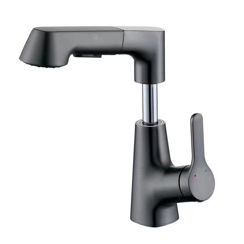 All-copper washbasin faucet, bathroom cold and hot multi-functional pull-out bathroom washbasin, water lifting faucet Item Picture