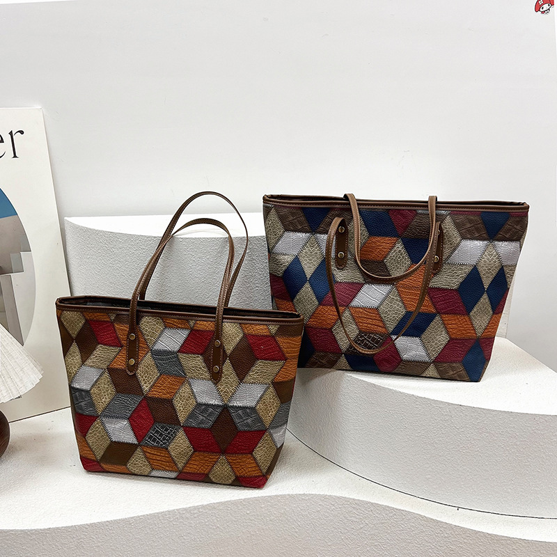 New single-shoulder bag, soft PU leather large bag, women's fashion, large-capacity textured tote women's bag handbag Application Scenario