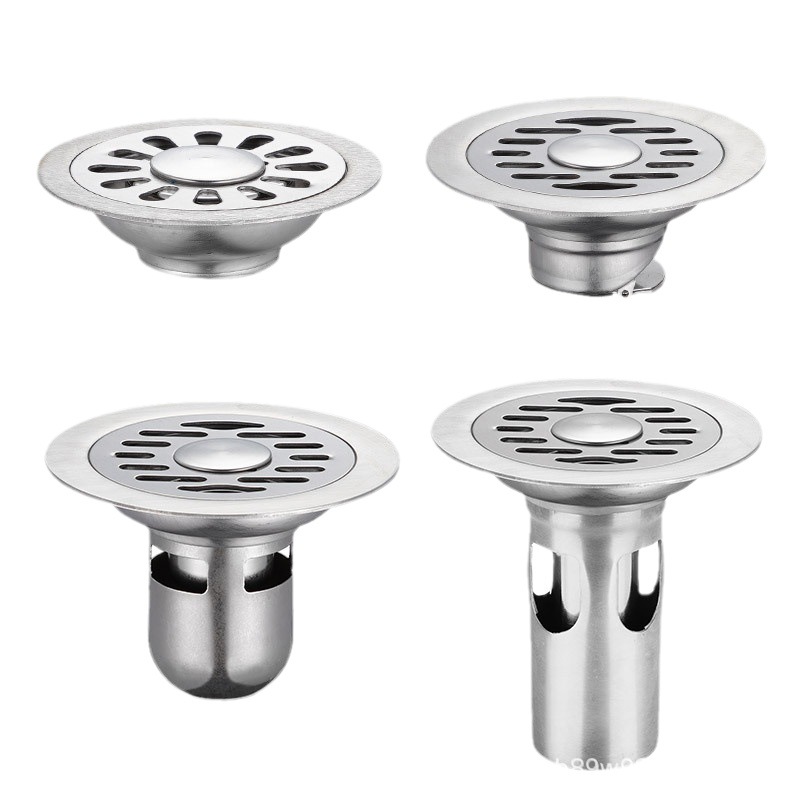 Circular floor drain, old-fashioned toilet anti-odor sewer floor drain cover core, stainless steel washing machine project wholesale, large flow rate Item Picture