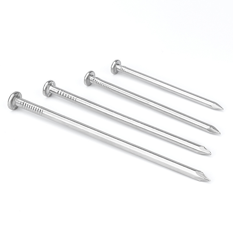 304 stainless steel round nails, steel nails, Yuan nails, woodworking wood, cement nails, extended foreign nails, iron nails, floor nails Specification drawing