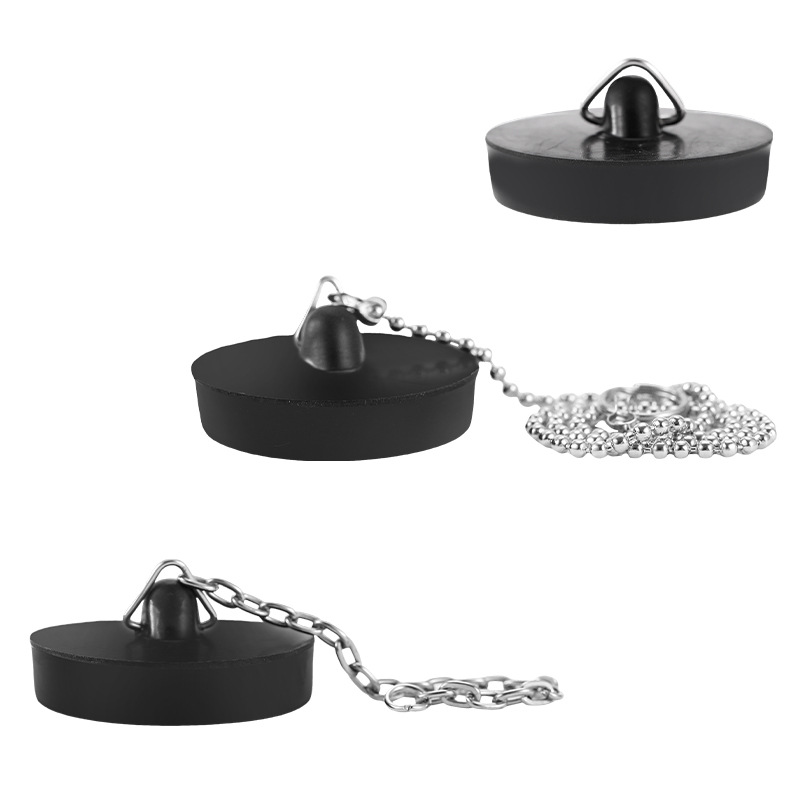 In stock: bathroom floor drain, sink plug, floor drain cover, anti-odor cover with chain, washbasin, bathtub, sewer water plug Item Picture