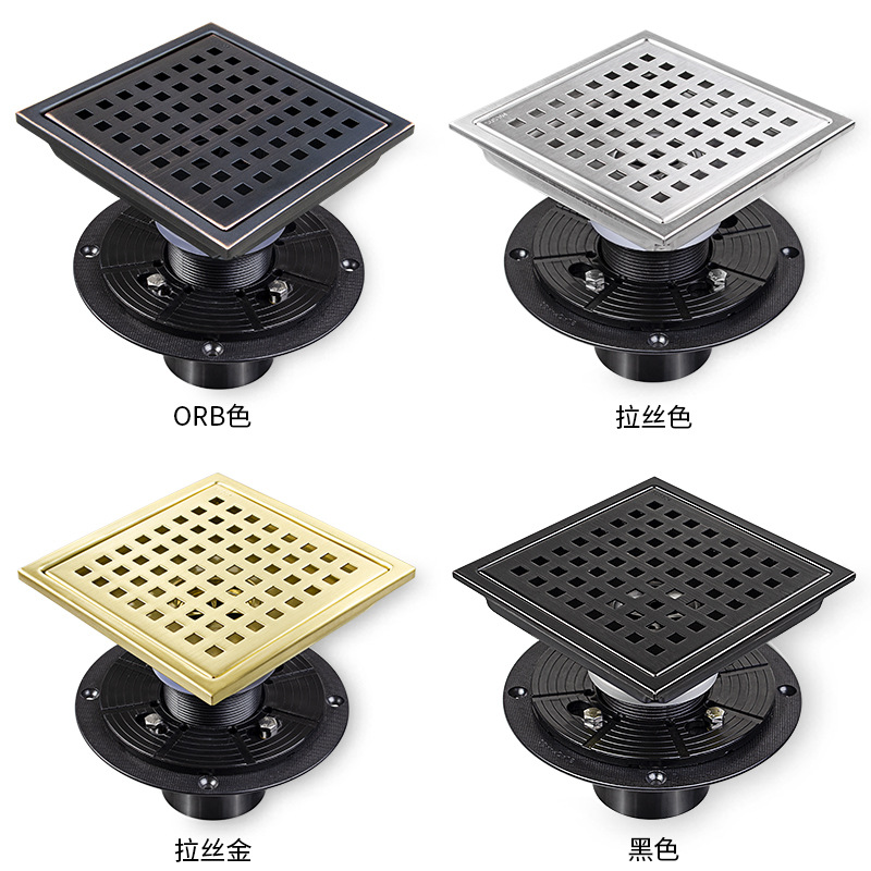 Cross-border Amazon stainless steel floor drain, American-style anti-odor bathroom balcony floor drain with flange grid mesh, invisible floor drain Application Scenario