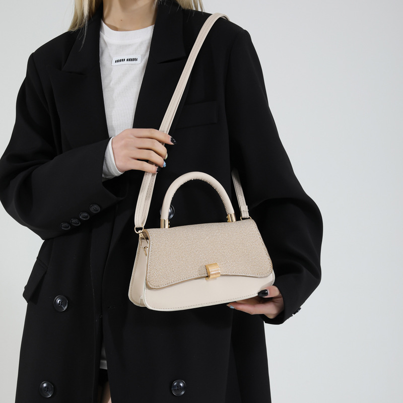 2025 New trendy and stylish design, French casual lock buckle, single-shoulder, crossbody, hand-carry, small square bag for women details Picture