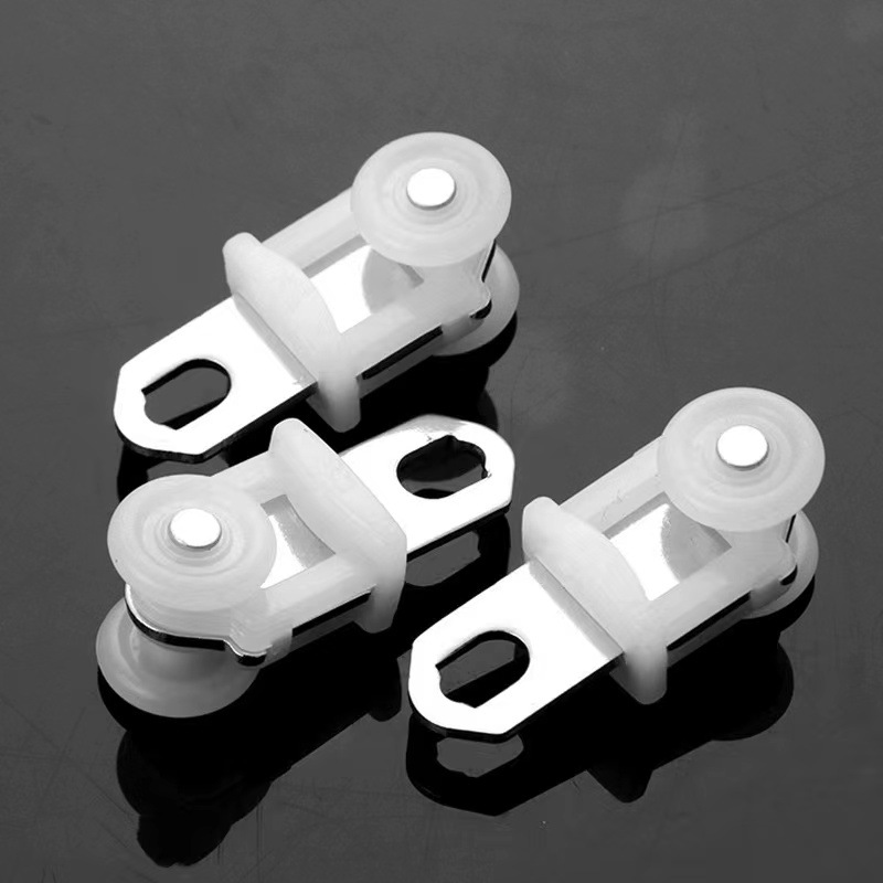 Curtain pulley, electric track roller, smooth and silent nano roller pulley, stainless steel roller pulley window accessories, ball roller details Picture