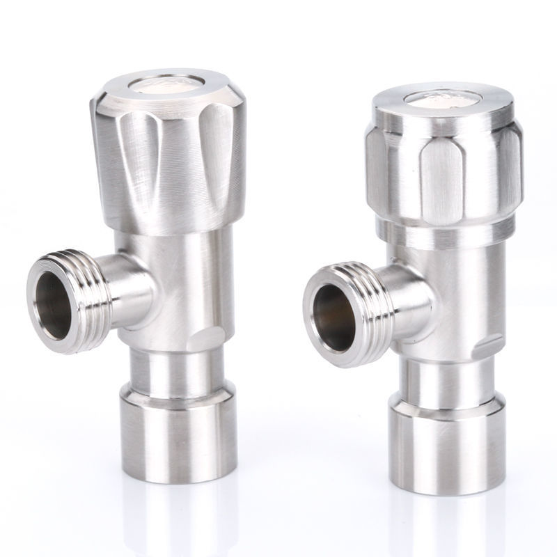 304 stainless steel 4-inch internal thread, 4-inch water inlet internal and external thread, triangle valve, stop valve, internal thread, cold water heater switch full figure