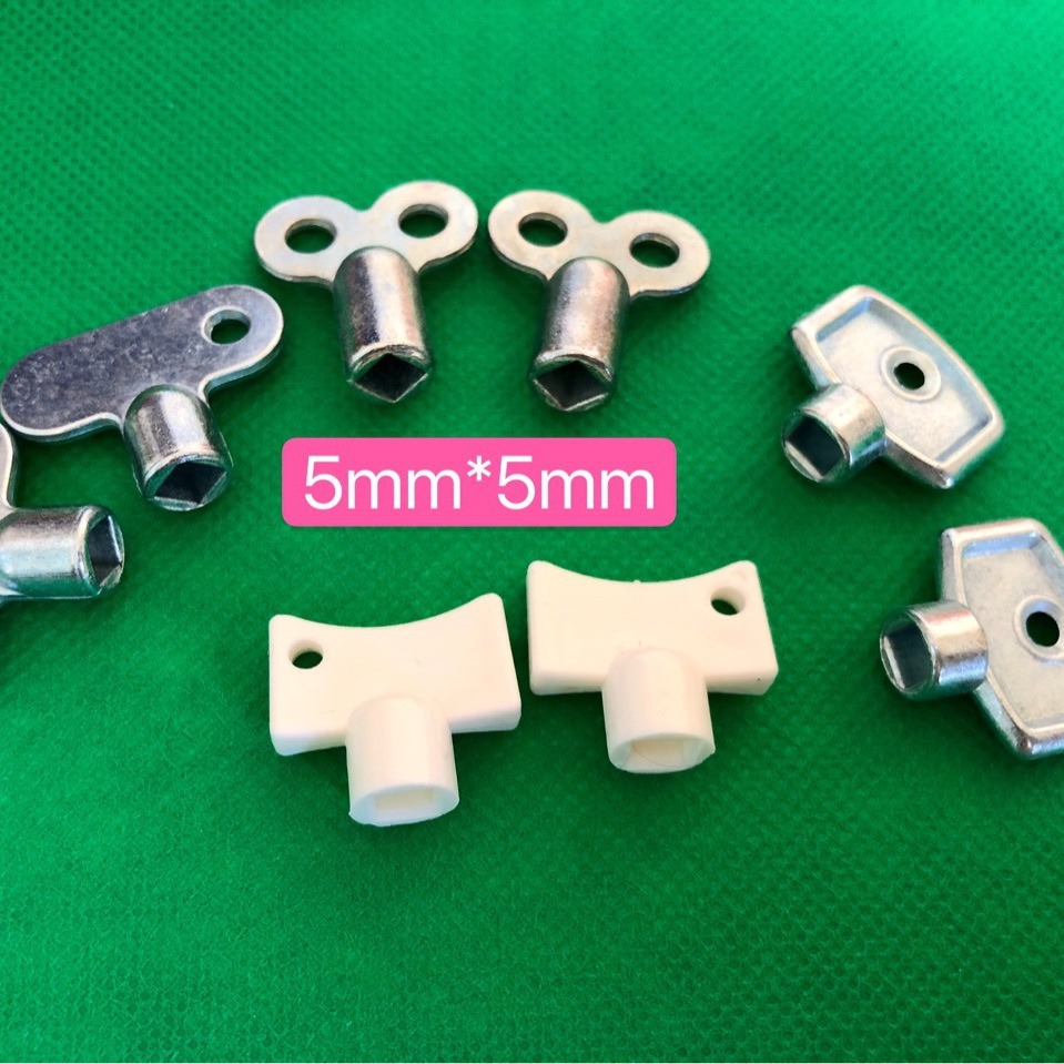 The radiator switch has four corners inside. Special switch exhaust tools for radiators, air running key, plastic and metal key full figure