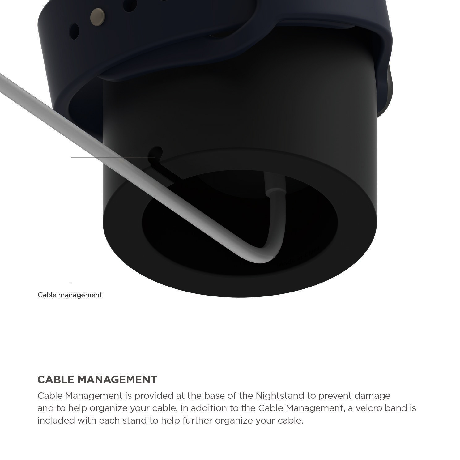 apple watch stand, Apple Watch charging base, iWatch 6th generation silicone desktop charging stand Specification drawing