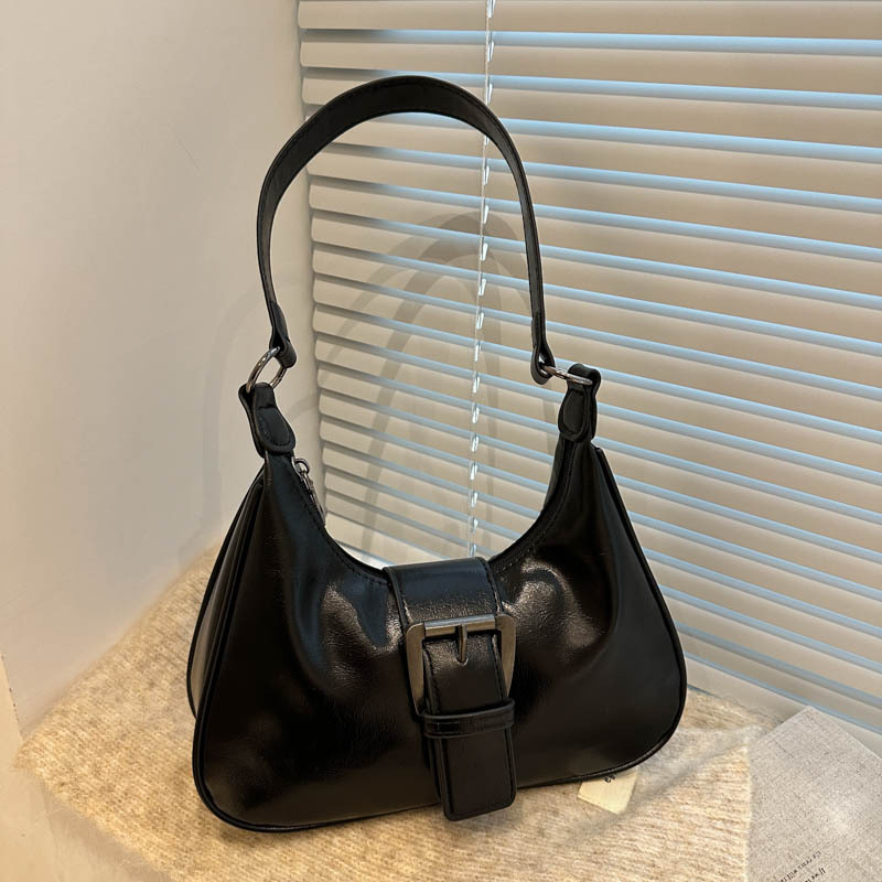 Cross-border fashion baguette bag for women, 2024 new simple and high-end single-shoulder crossbody bag, versatile European and American crossbody bag full figure