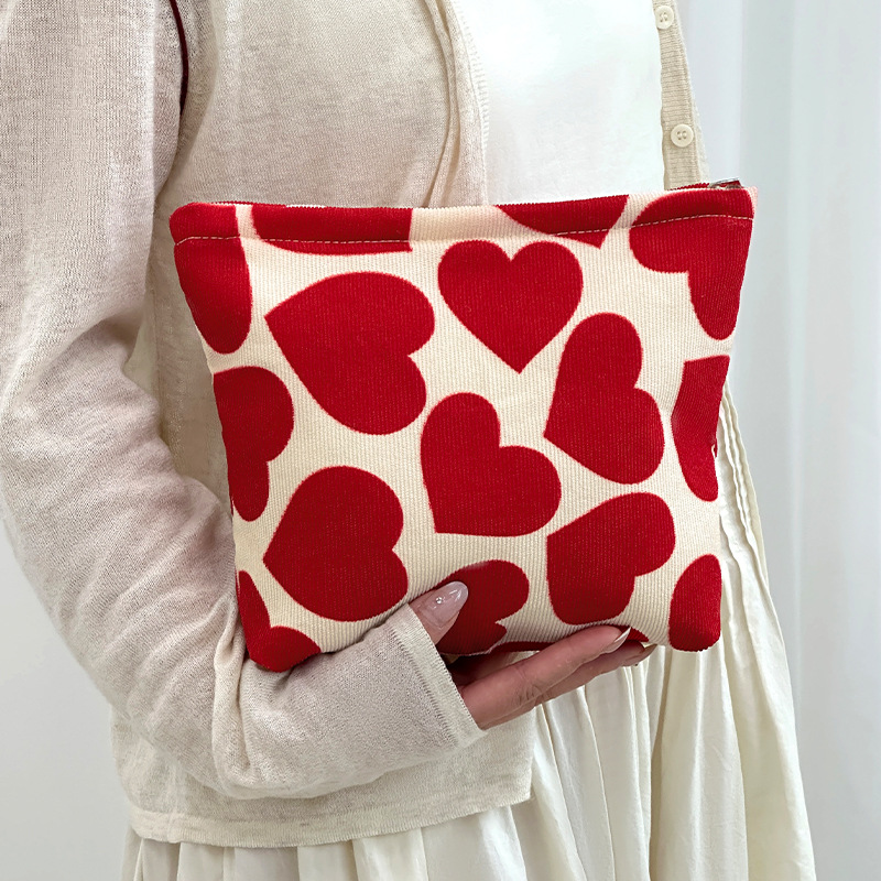 Runhui's new heartfelt hand-held makeup bag, travel cosmetics storage bag, large-capacity makeup bag, one-piece consignment details Picture
