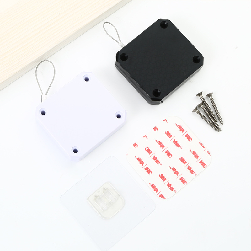 Hole-free pull rope door closer, household sliding door, bedroom door, automatic return, simple automatic silent door closer Specification drawing