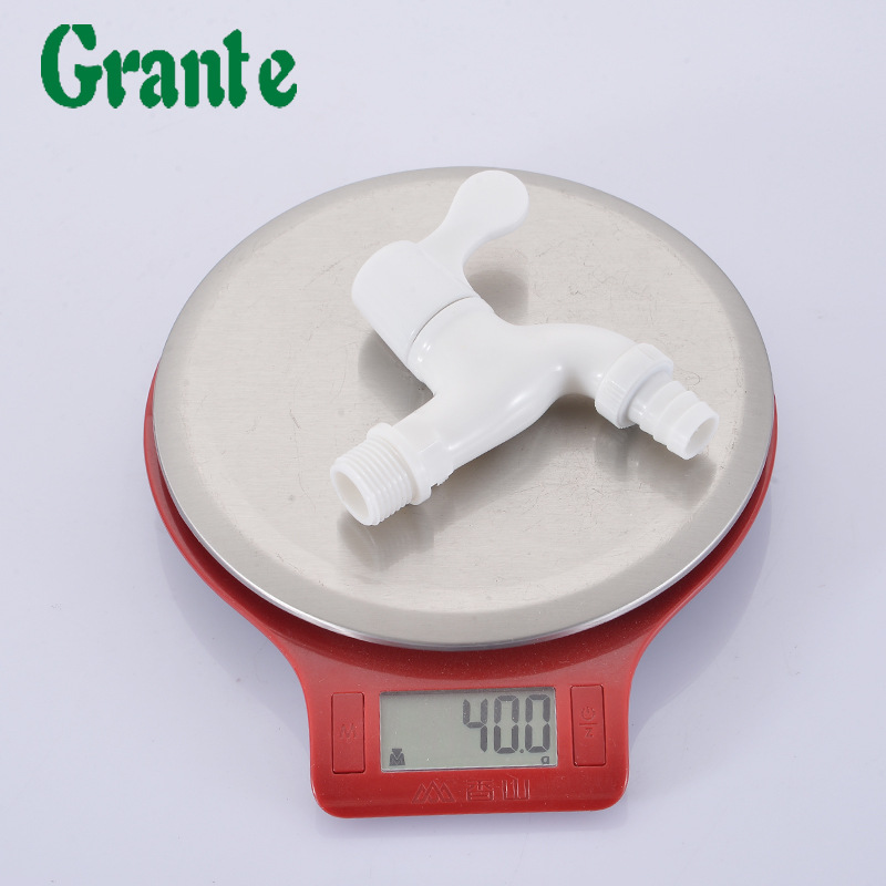 Public places, outdoor and indoor 4-minute plastic faucets, household white PP engineering plastic washing machine faucets Application Scenario