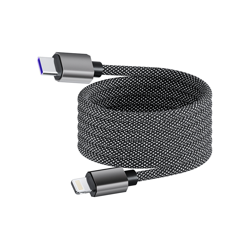 The Beimo magnetic data cable, Super fast charging data cable, double-port braided type-C is suitable for Apple and Huawei tablets Item Picture