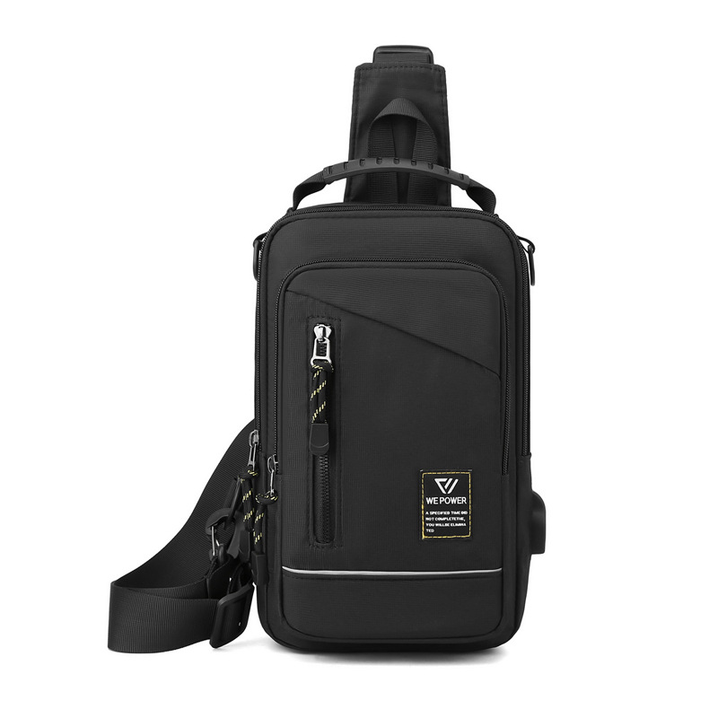 New men's trendy crossbody bag, multi-functional outdoor single-shoulder crossbody bag, Korean-style casual backpack and chest bag Item Picture