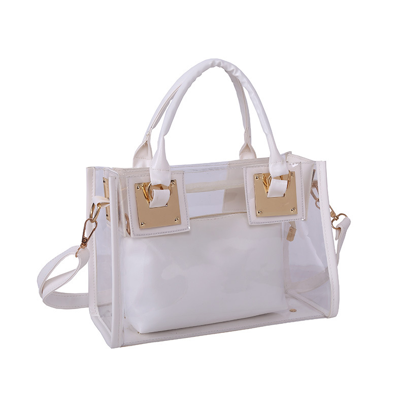 Chao Bao 2017 New transparent women's Bag, Korean style fashionable jelly handbag, trendy and versatile, single-shoulder crossbody small square bag undefined