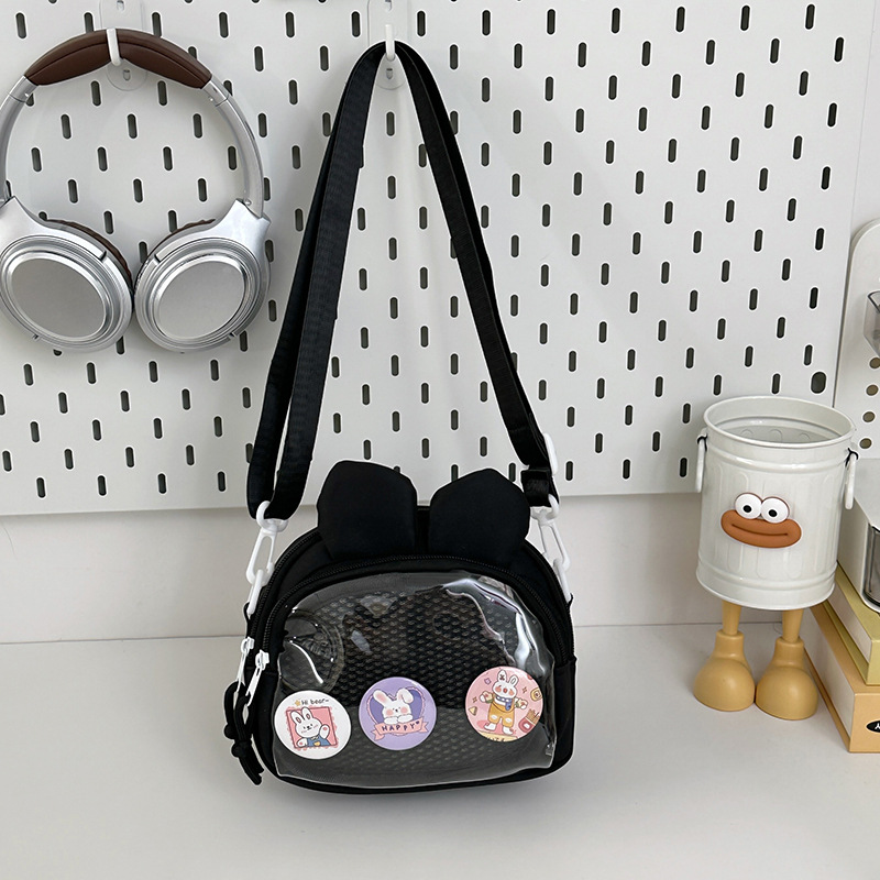 A Japanese-style girl's ins transparent pain bag, a small appetite single-shoulder bag, a versatile large-capacity school-style crossbody bag for girls details Picture