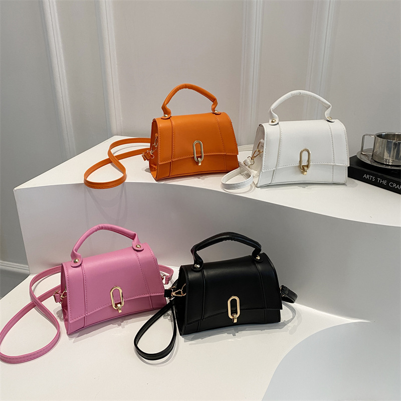 This year, a new spring large-capacity 2025 solid color lock buckle simple and fashionable single-shoulder crossbody hand-carry small square bag is in vogue Application Scenario