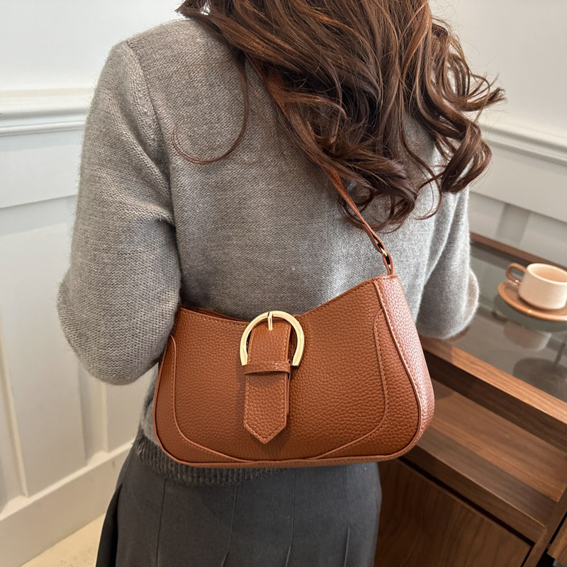 Korean retro fashion 2024 solid color new trendy casual texture stylish crossbody bag for women Specification drawing