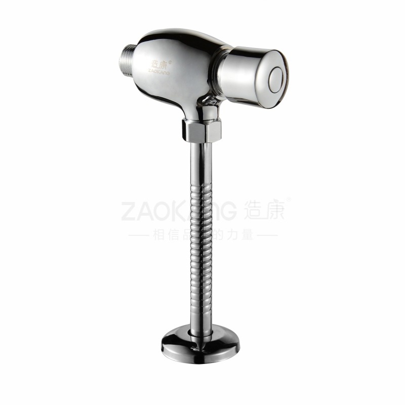 Zao Kang all-copper body urinal flushing valve, concealed hand-pressed delayed flushing valve, public toilet bathroom self-closing valve Item Picture