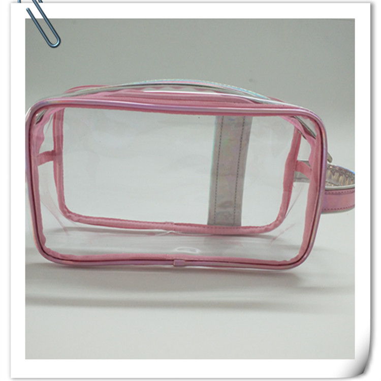 Large travel transparent toiletry bag, portable storage bag for business trips, large waterproof PVC hand-held bath bag for the gym Item Picture