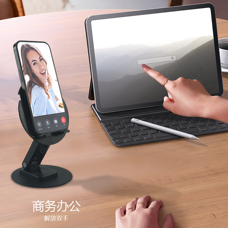 Cross-border decompression mobile phone stand, tablet stand, desktop rotatable stand, foldable universal stand for mobile phones and tablets details Picture