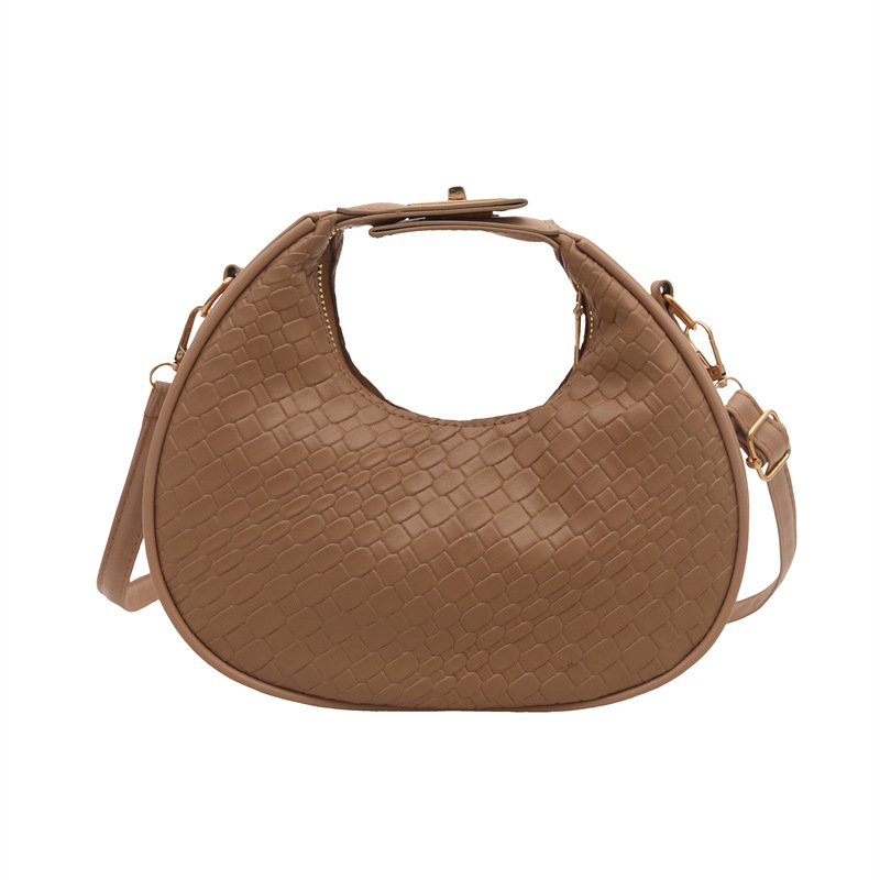 A unique European and American retro woven pattern, simple and solid color, new spring 2025 large-capacity crossbody single-shoulder handbag for women Item Picture