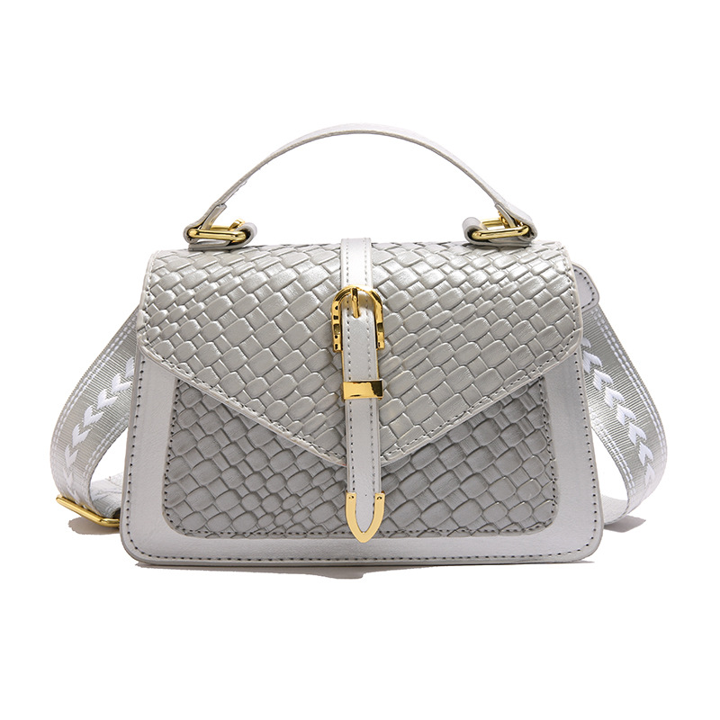 Stylish Women's bag 2025 New Spring Fashion single-shoulder crossbody bag, retro embossed woven pattern small square bag Item Picture