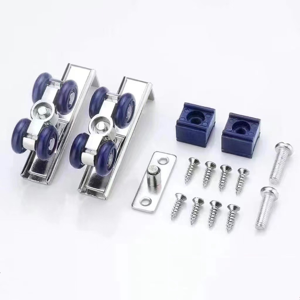 Zinc alloy sliding door small hanging wheels, solid wood wardrobe door small wheels, silent kitchen sliding door rails, folding door accessories full figure