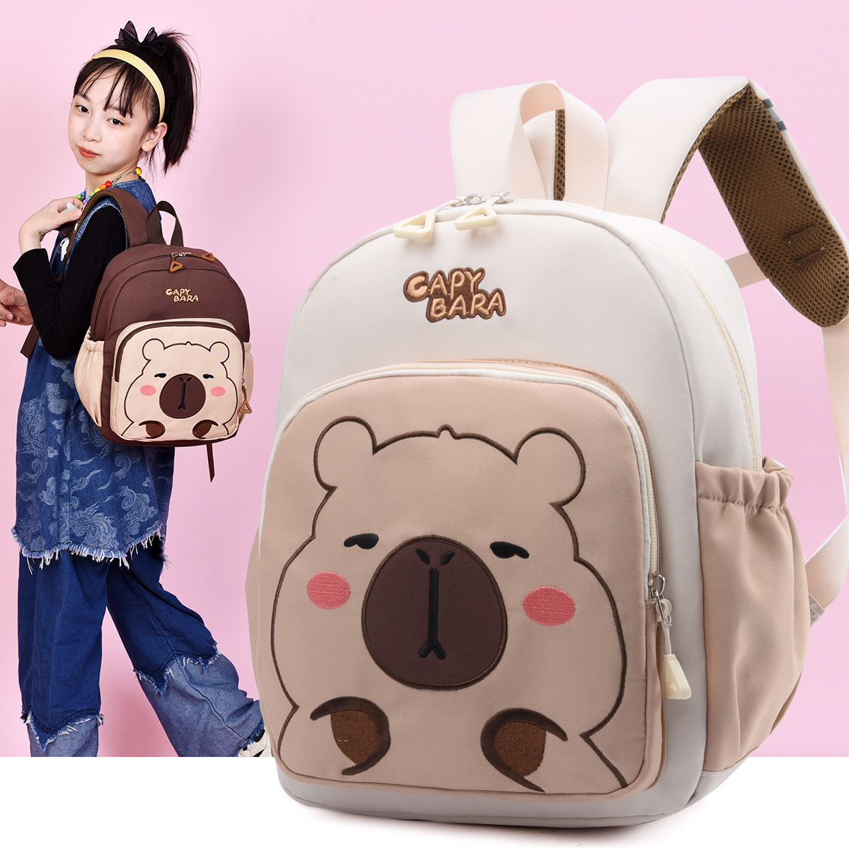 2025 New cartoon children's kindergarten schoolbag, Kabibala, cute boys' and girls' small backpack, lightweight backpack Application Scenario