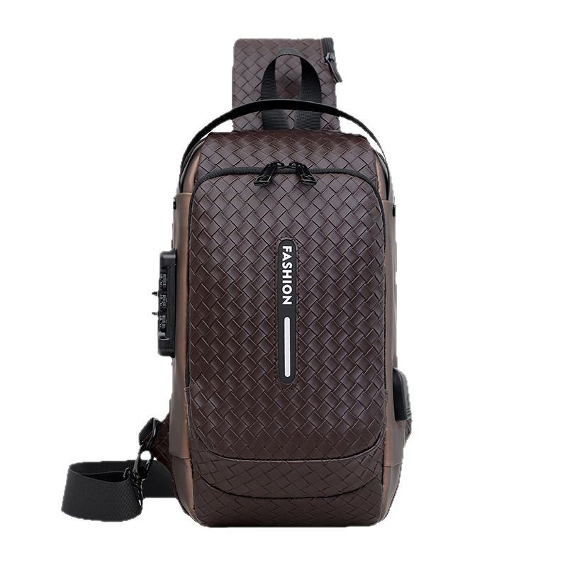 New fashionable men's chest bag, casual, sporty, versatile, simple single-shoulder crossbody women's bag, durable, anti-theft, ultra-light men's bag Item Picture