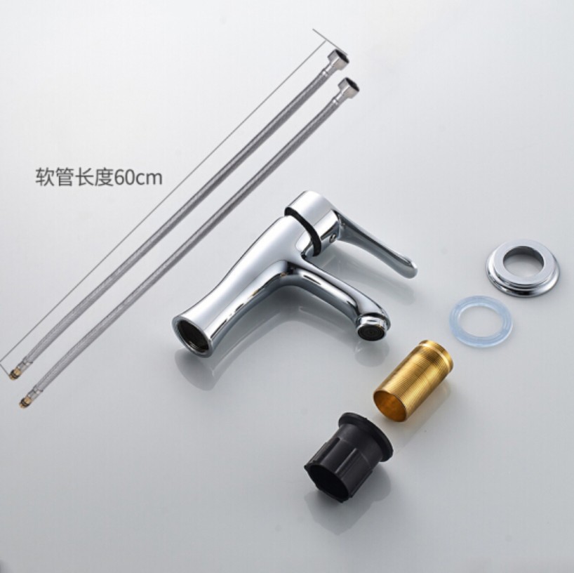 Brass main body single-hole cold and hot basin faucet, bathroom cabinet, washbasin, countertop basin, balcony faucet Application Scenario