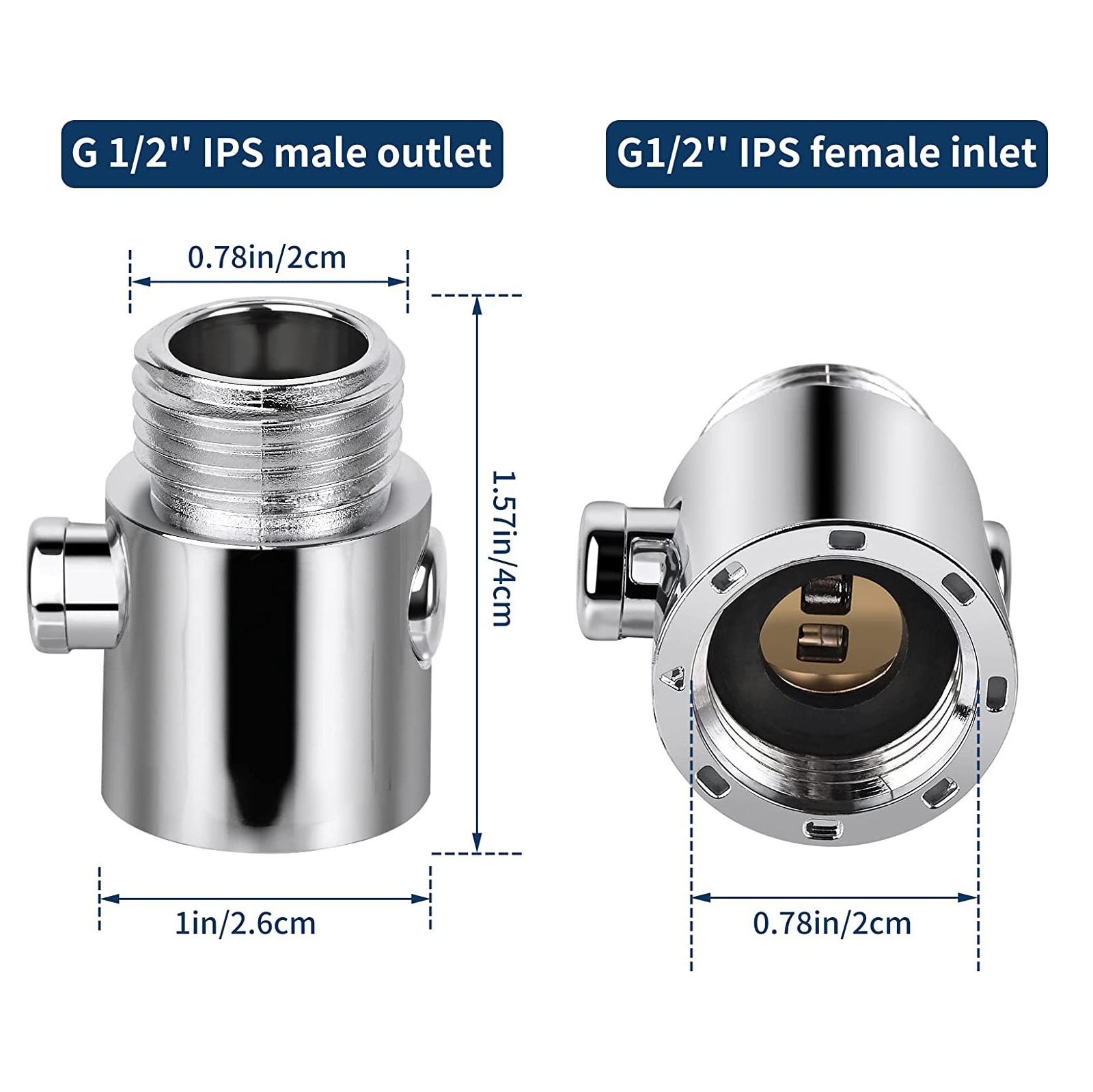 Shower head one-button water stop valve, water-saving temperature control valve, shower head flow-limiting valve, shower head flow control valve regulator details Picture