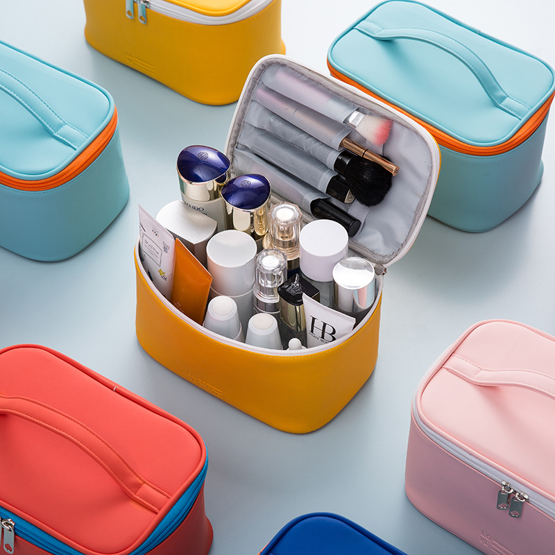 Runhui Heartbeat Series portable makeup Bag, travel storage bag, waterproof makeup bag, large capacity, high-end feel full figure