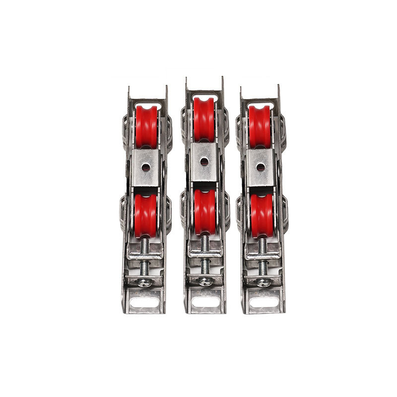 Stainless steel pulleys, plastic-steel door and window pulleys, stainless steel three-piece set, 80 double-wheel sliding Windows, double-groove nylon wheels Item Picture
