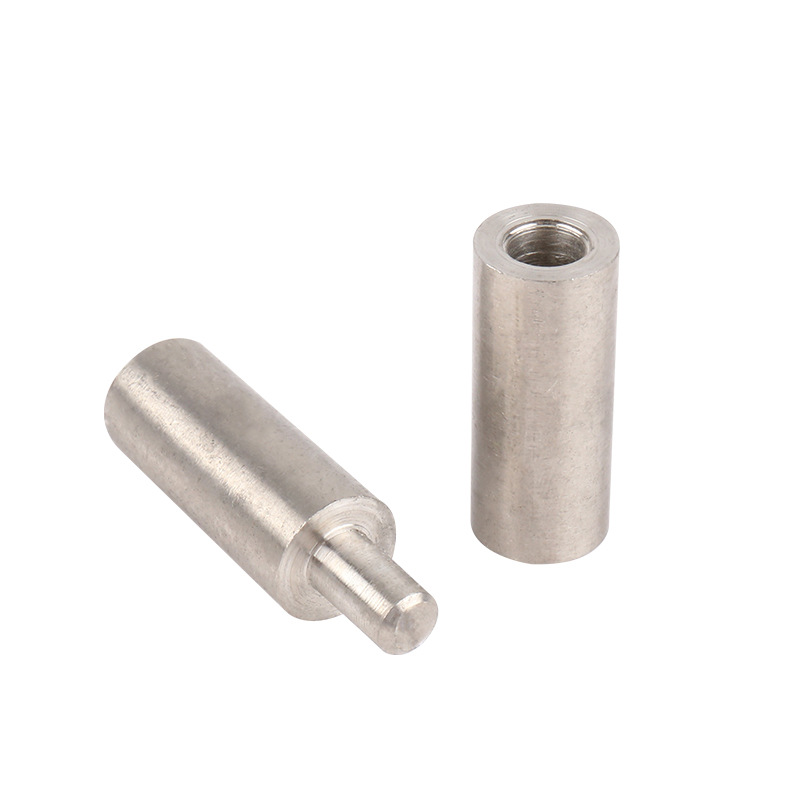 Stainless steel cylindrical hinges 201/304 stainless steel welded door shafts, male and female door shafts, distribution box exposed hinges Item Picture